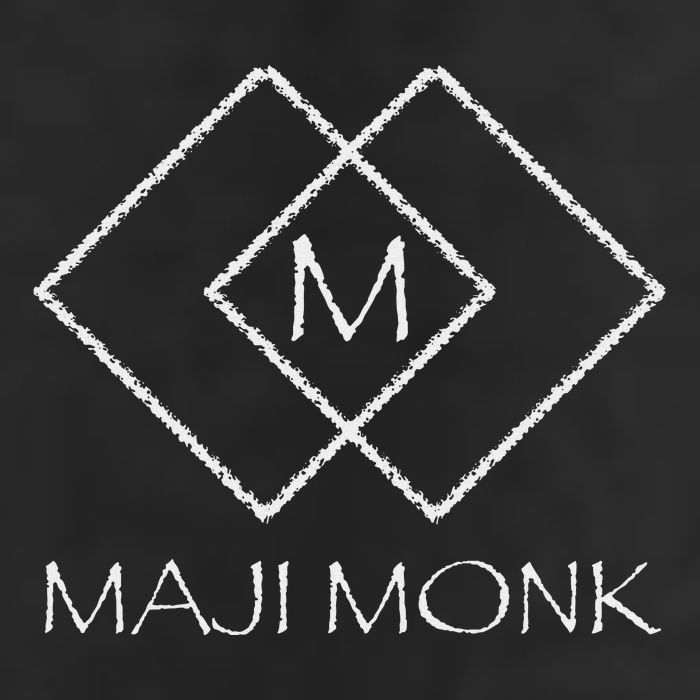 Maji Monk Symbol Spiritual Design 7 Panel Mesh Trucker Snapback Hat