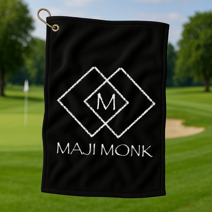 Maji Monk Symbol Spiritual Design Golf Towel