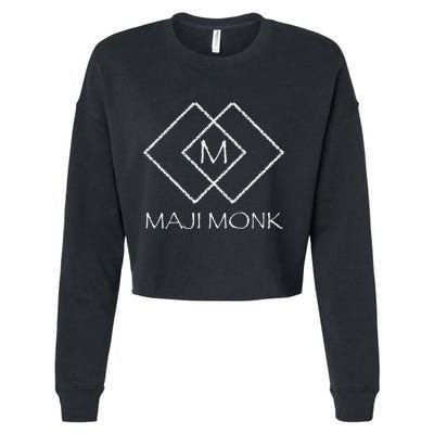 Maji Monk Symbol Spiritual Design Cropped Pullover Crew