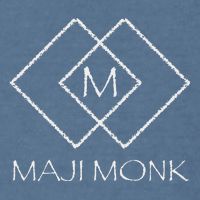 Maji Monk Symbol Spiritual Design Garment-Dyed Sweatshirt