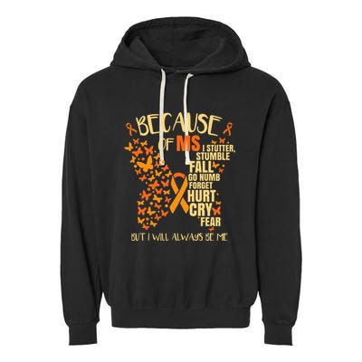 MS Multiple Sclerosis Garment-Dyed Fleece Hoodie