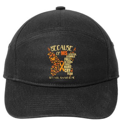 MS Multiple Sclerosis 7-Panel Snapback Hat