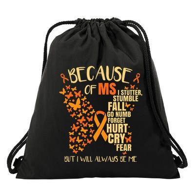 MS Multiple Sclerosis Drawstring Bag