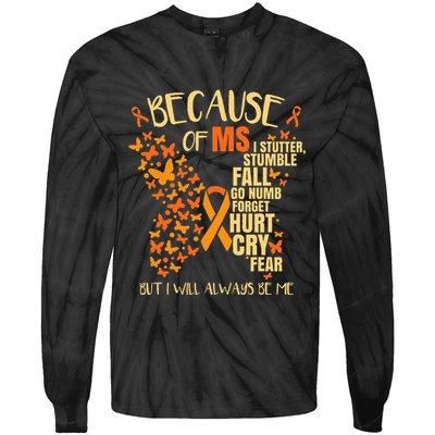 MS Multiple Sclerosis Tie-Dye Long Sleeve Shirt
