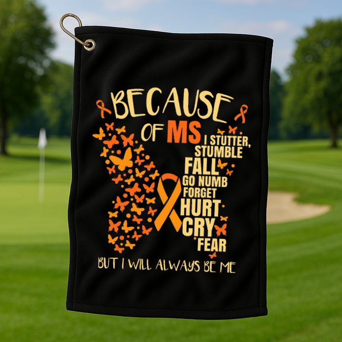 MS Multiple Sclerosis Golf Towel