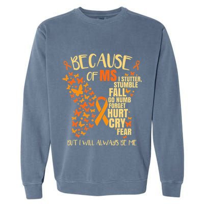 MS Multiple Sclerosis Garment-Dyed Sweatshirt