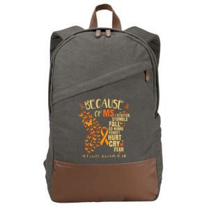 MS Multiple Sclerosis Cotton Canvas Backpack