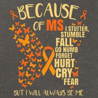 MS Multiple Sclerosis Cotton Canvas Backpack
