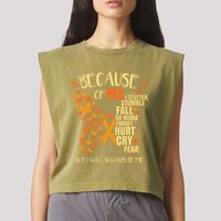MS Multiple Sclerosis Garment-Dyed Women's Muscle Tee