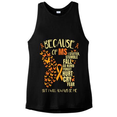 MS Multiple Sclerosis Ladies PosiCharge Tri-Blend Wicking Tank