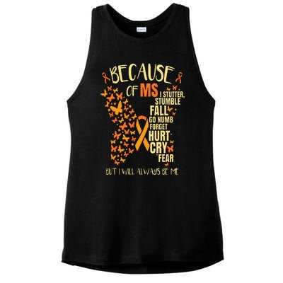 MS Multiple Sclerosis Ladies PosiCharge Tri-Blend Wicking Tank