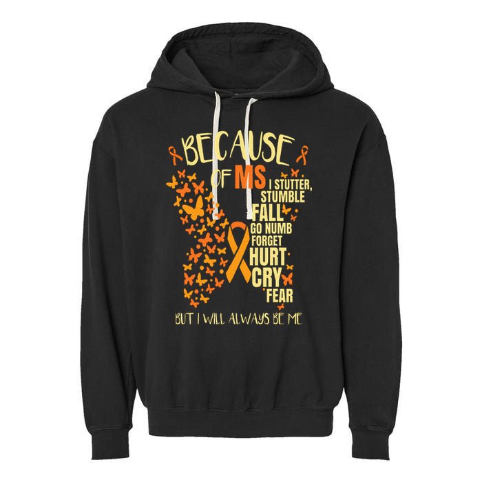MS Multiple Sclerosis Garment-Dyed Fleece Hoodie