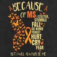 MS Multiple Sclerosis Garment-Dyed Fleece Hoodie