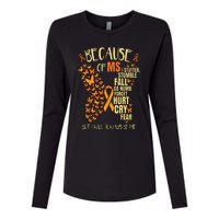 MS Multiple Sclerosis Womens Cotton Relaxed Long Sleeve T-Shirt