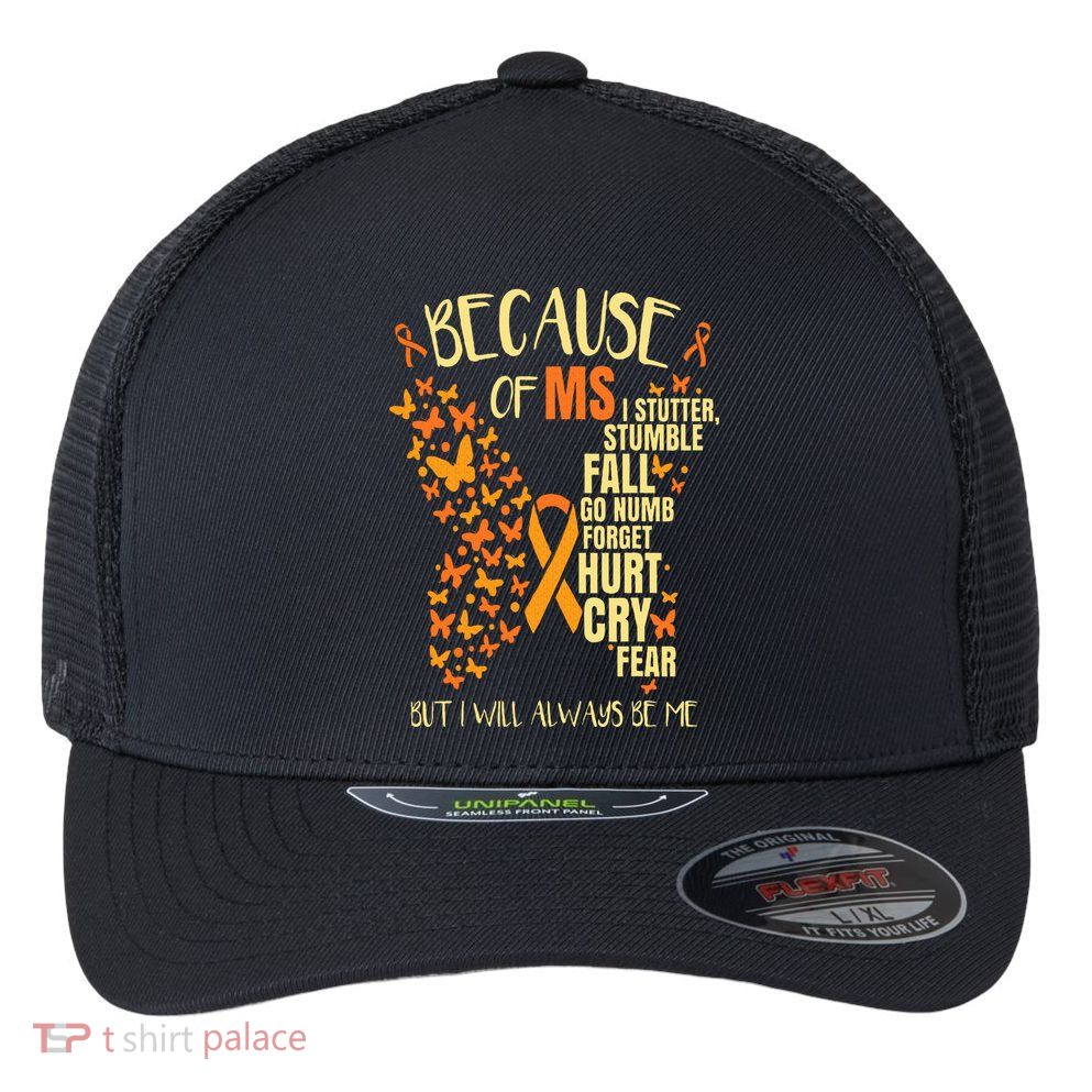 MS Multiple Sclerosis Flexfit Unipanel Trucker Cap