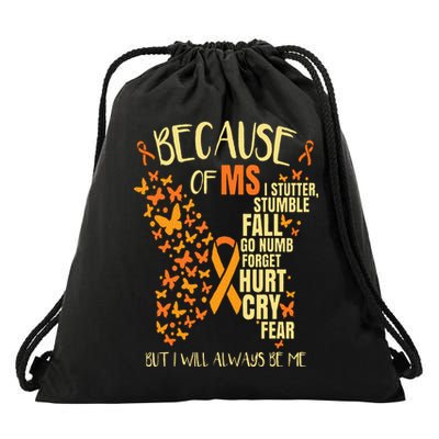 MS Multiple Sclerosis Drawstring Bag
