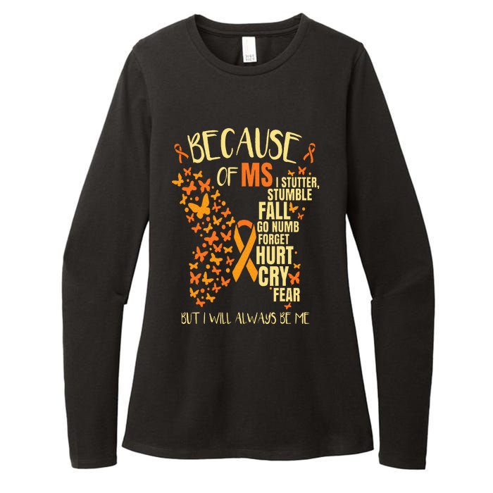 MS Multiple Sclerosis Womens CVC Long Sleeve Shirt