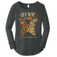 MS Multiple Sclerosis Women's Perfect Tri Tunic Long Sleeve Shirt