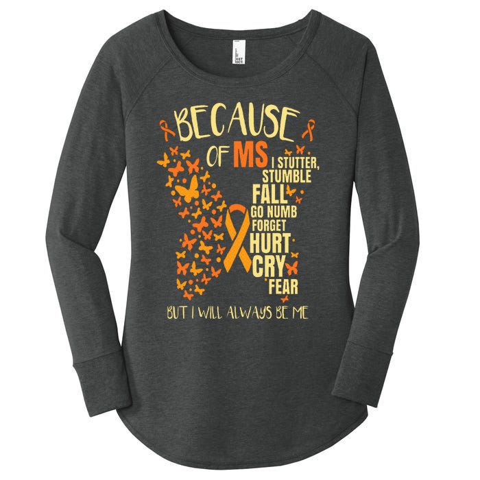 MS Multiple Sclerosis Women's Perfect Tri Tunic Long Sleeve Shirt