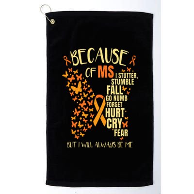 MS Multiple Sclerosis Platinum Collection Golf Towel