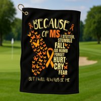 MS Multiple Sclerosis Golf Towel