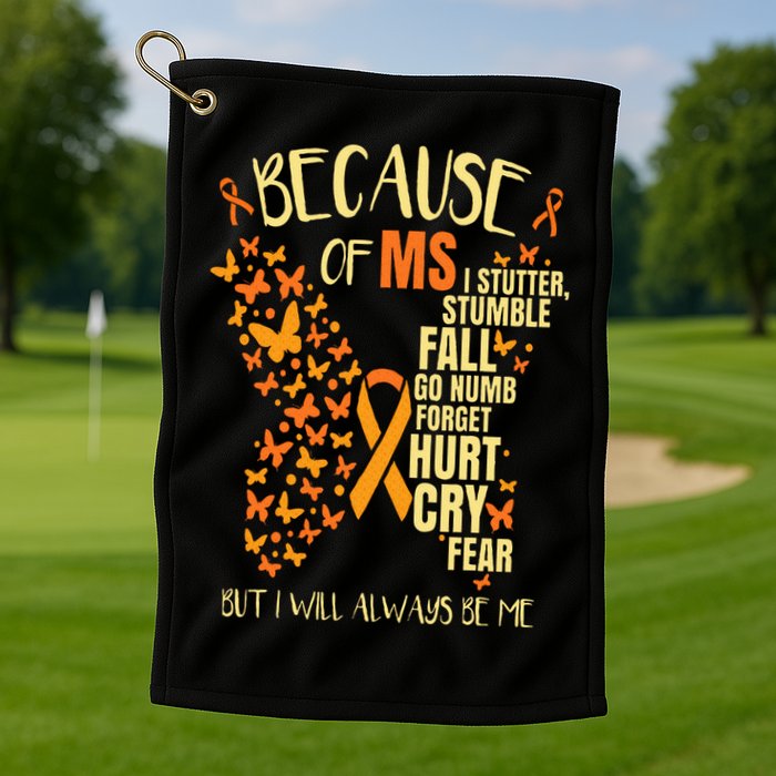 MS Multiple Sclerosis Golf Towel