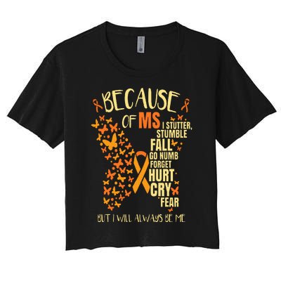 MS Multiple Sclerosis Women's Crop Top Tee