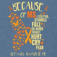 MS Multiple Sclerosis Garment-Dyed Sweatshirt