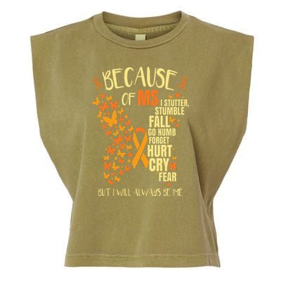 MS Multiple Sclerosis Garment-Dyed Women's Muscle Tee