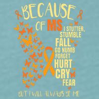 MS Multiple Sclerosis Sueded Cloud Jersey T-Shirt