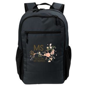 Ms Multiple Sclerosis Gets On My Nerves Orange Ribbon Gift Daily Commute Backpack