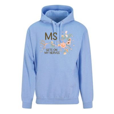 Ms Multiple Sclerosis Gets On My Nerves Orange Ribbon Gift Unisex Surf Hoodie