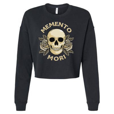 Memento Mori Stoic Mortality Stoicism Philosophy Quote Cropped Pullover Crew
