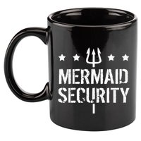 Merman Mermaid Security Funny Swimming 11oz C Handle Ceramic Mug