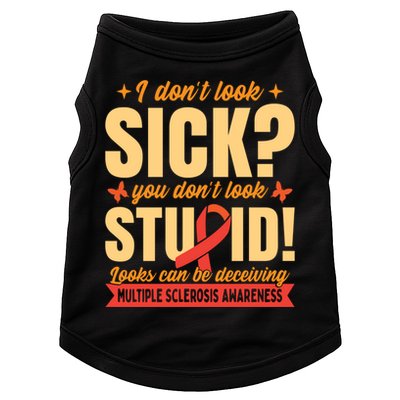 Ms Multiple Sclerosis Awareness Funny Gift Doggie Tank