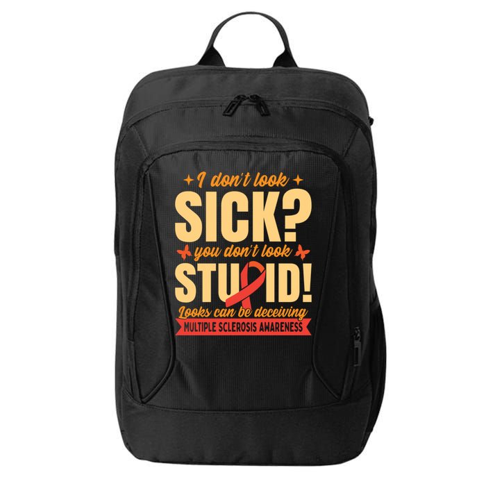 Ms Multiple Sclerosis Awareness Funny Gift City Backpack