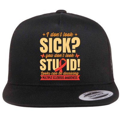 Ms Multiple Sclerosis Awareness Funny Gift Flatbill Hat
