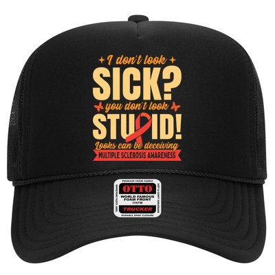 Ms Multiple Sclerosis Awareness Funny Gift Trucker Hat