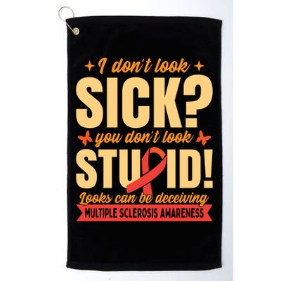 Ms Multiple Sclerosis Awareness Funny Gift Golf Towel