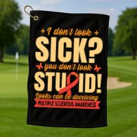 Ms Multiple Sclerosis Awareness Funny Gift Golf Towel