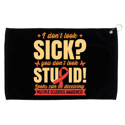 Ms Multiple Sclerosis Awareness Funny Gift Grommeted Golf Towel