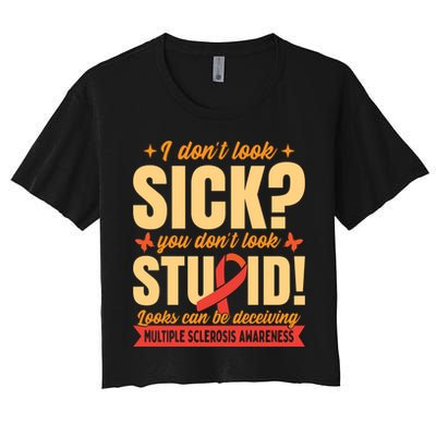 Ms Multiple Sclerosis Awareness Funny Gift Crop Top
