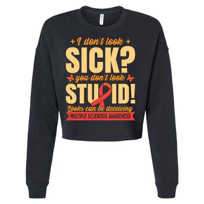 Ms Multiple Sclerosis Awareness Funny Gift Cropped Pullover Crew