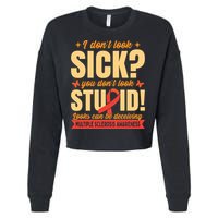 Ms Multiple Sclerosis Awareness Funny Gift Cropped Pullover Crew
