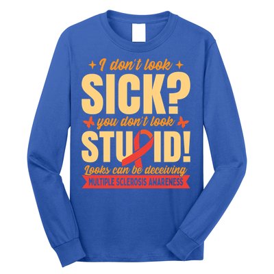 Ms Multiple Sclerosis Awareness Funny Gift Long Sleeve Shirt