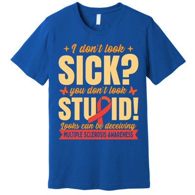 Ms Multiple Sclerosis Awareness Funny Gift Premium T-Shirt