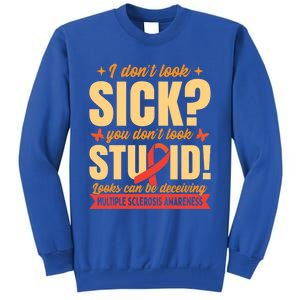 Ms Multiple Sclerosis Awareness Funny Gift Tall Sweatshirt