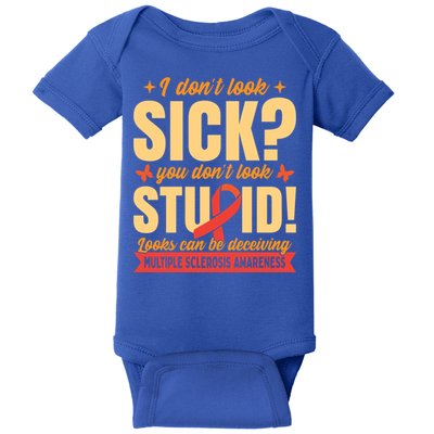 Ms Multiple Sclerosis Awareness Funny Gift Baby Bodysuit