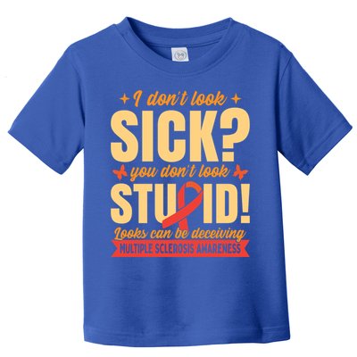 Ms Multiple Sclerosis Awareness Funny Gift Toddler T-Shirt