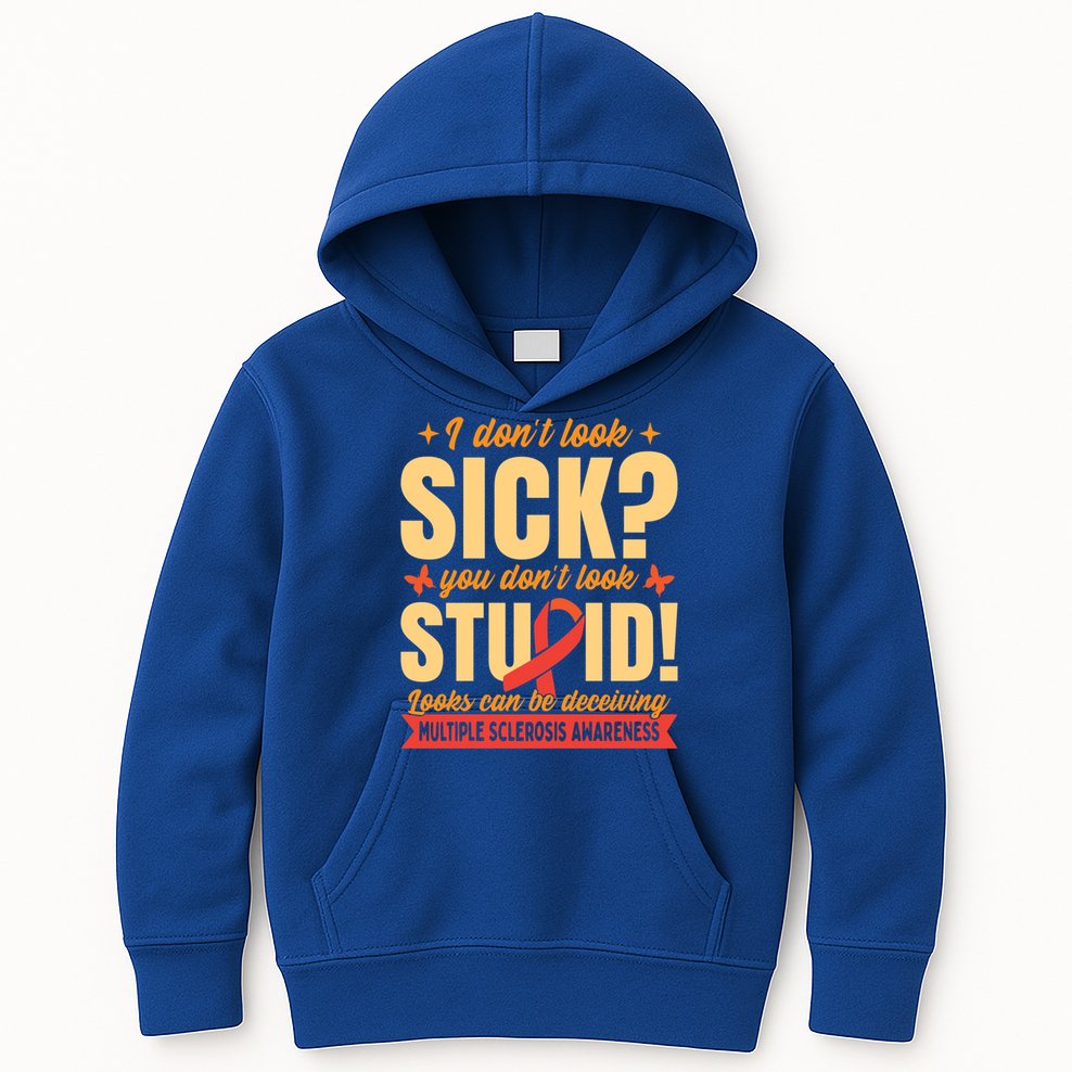 Ms Multiple Sclerosis Awareness Funny Gift Kids Hoodie